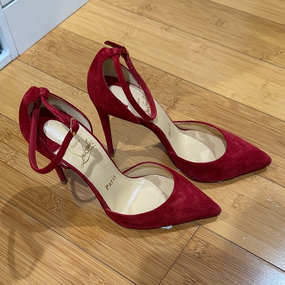 Christian Louboutin Red Suede Heels